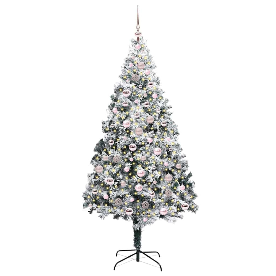 Kunstkerstboom Met 300 Led Wit 210 Cm Pvc En Staal En Kunststof