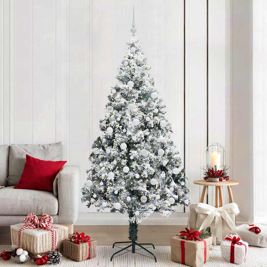 Kunstkerstboom Met 300 Led Wit 210 Cm Pvc En Staal En Kunststof