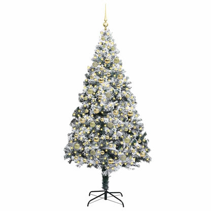 Kunstkerstboom Met 300 Led Wit 210 Cm Pvc En Staal En Kunststof 210 x 135 cm
