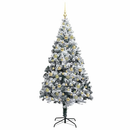 Kunstkerstboom Met 300 Led Wit 210 Cm Pvc En Staal En Kunststof 210 x 135 cm