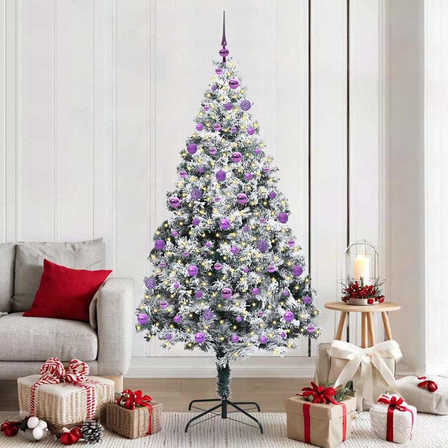 Kunstkerstboom Met 300 Led Wit 210 Cm Pvc En Staal En Kunststof