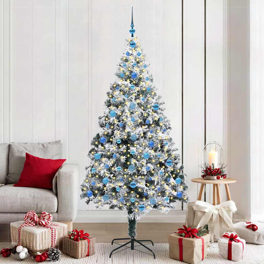Kunstkerstboom Met 300 Led Wit 210 Cm Pvc En Staal En Kunststof