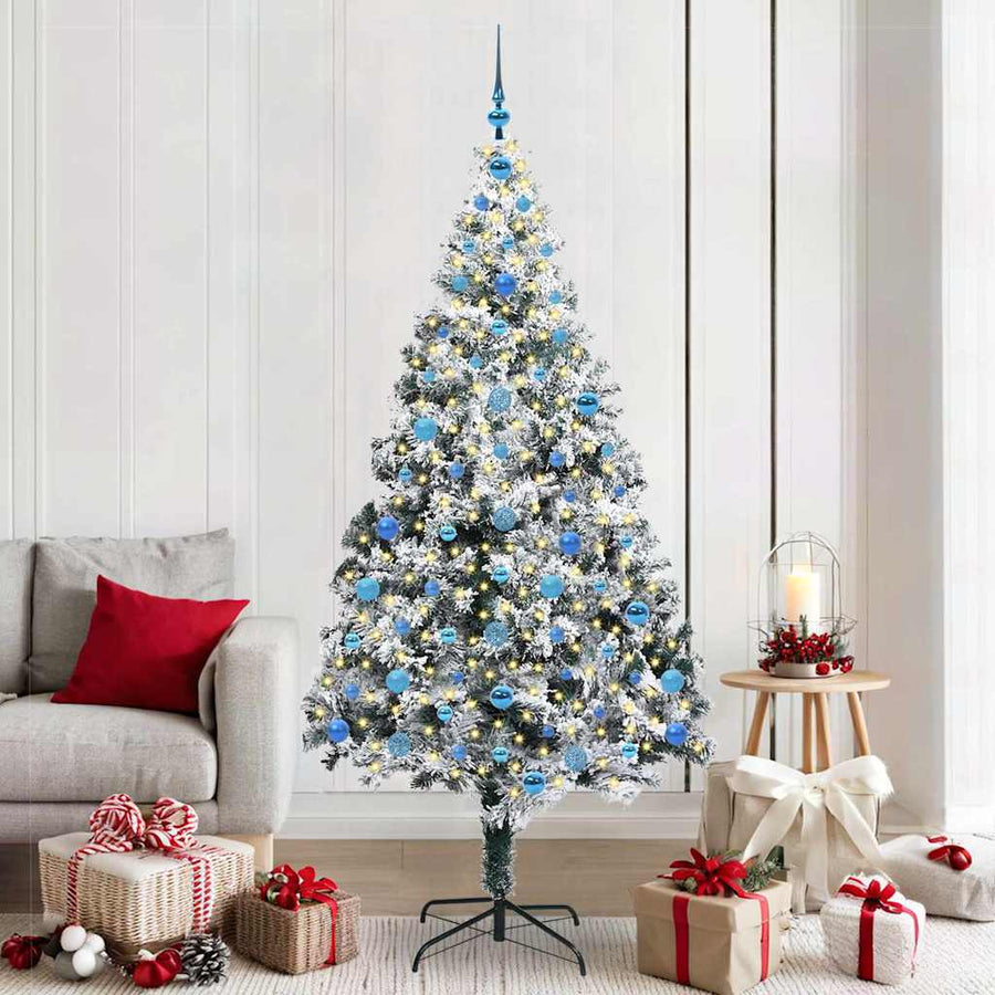Kunstkerstboom Met 300 Led Wit 210 Cm Pvc En Staal En Kunststof