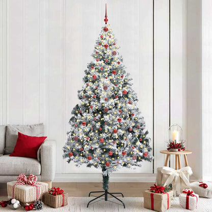 Kunstkerstboom Groen 240 x 150 cm PVC en Staal en Kunststof