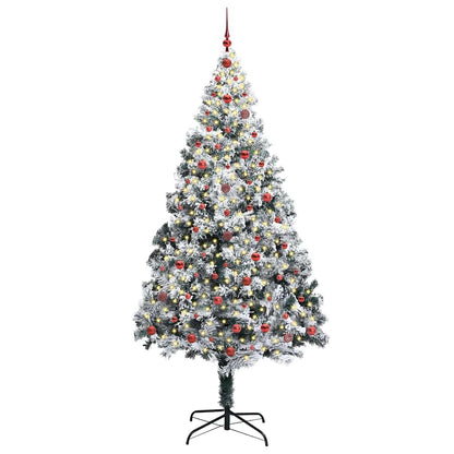 Kunstkerstboom Groen 240 x 150 cm PVC en Staal en Kunststof