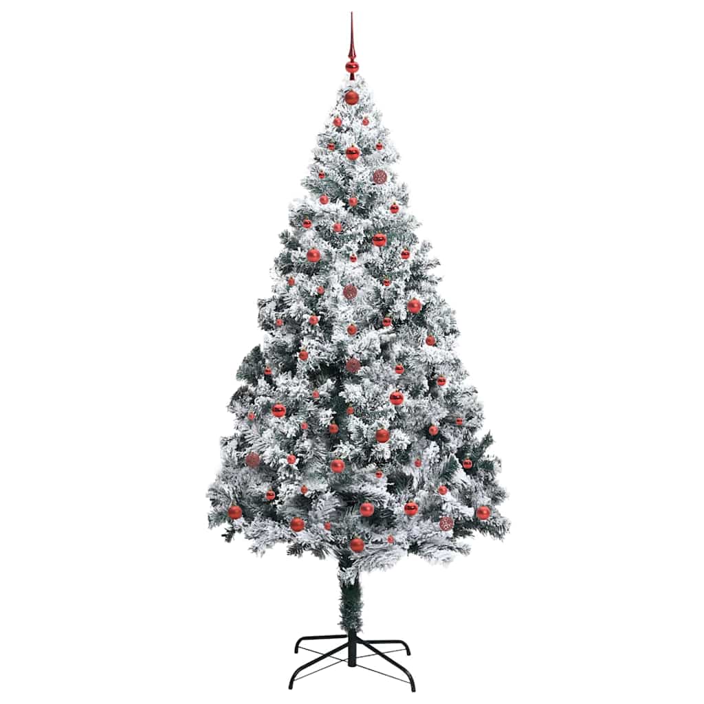 Kunstkerstboom Groen 240 x 150 cm PVC en Staal en Kunststof