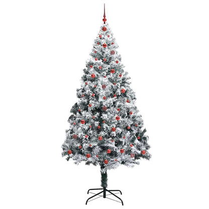 Kunstkerstboom Groen 240 x 150 cm PVC en Staal en Kunststof