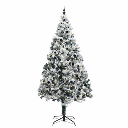 Kunstkerstboom Groen 240 x 150 cm PVC en Staal en Kunststof