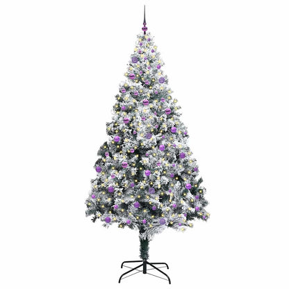 Kunstkerstboom Groen 240 x 150 cm PVC en Staal en Kunststof