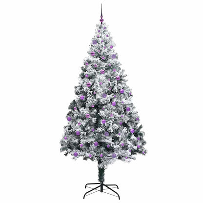 Kunstkerstboom Groen 240 x 150 cm PVC en Staal en Kunststof