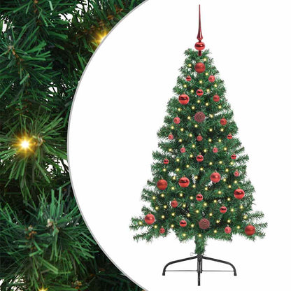 Kunstmatig Voorverlicht Kerstboom met 150 LED Groen 120 cm PVC