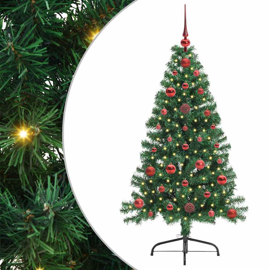 Kunstmatig Voorverlicht Kerstboom met 150 LED Groen 120 cm PVC