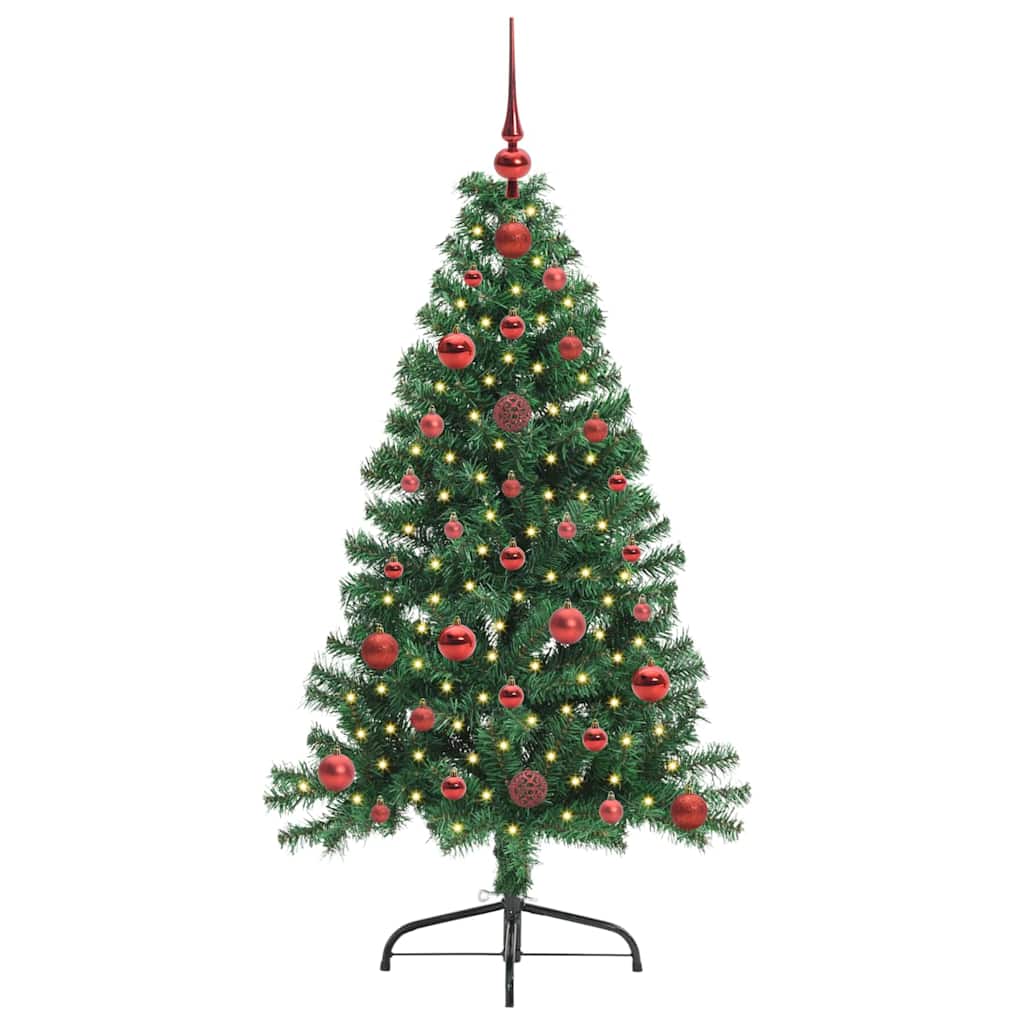 Kunstmatig Voorverlicht Kerstboom met 150 LED Groen 120 cm PVC