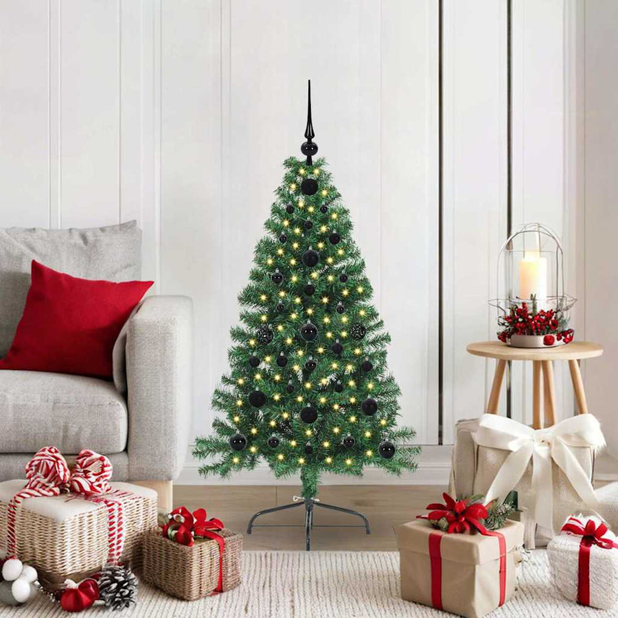 Kunstmatig Voorverlicht Kerstboom met 150 LED Groen 120 cm PVC