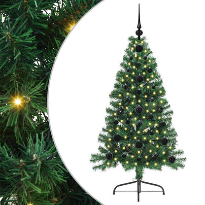 Kunstmatig Voorverlicht Kerstboom met 150 LED Groen 120 cm PVC
