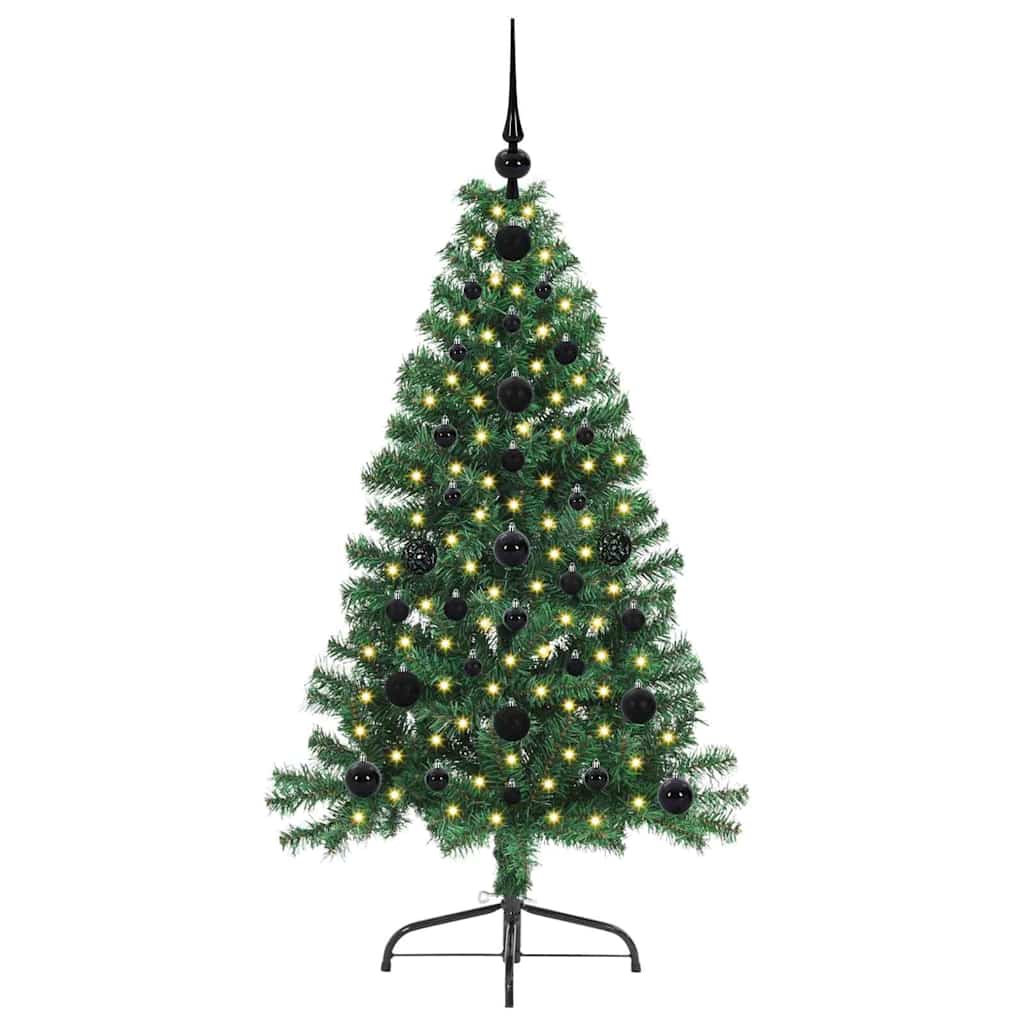 Kunstmatig Voorverlicht Kerstboom met 150 LED Groen 120 cm PVC