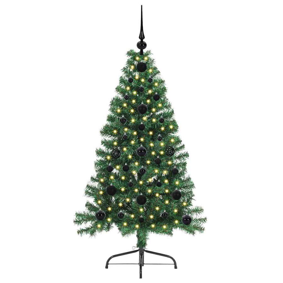Kunstmatig Voorverlicht Kerstboom met 150 LED Groen 120 cm PVC