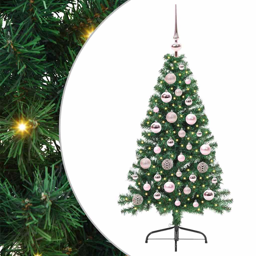 Kunstmatig Voorverlicht Kerstboom met 150 LED Groen 120 cm PVC