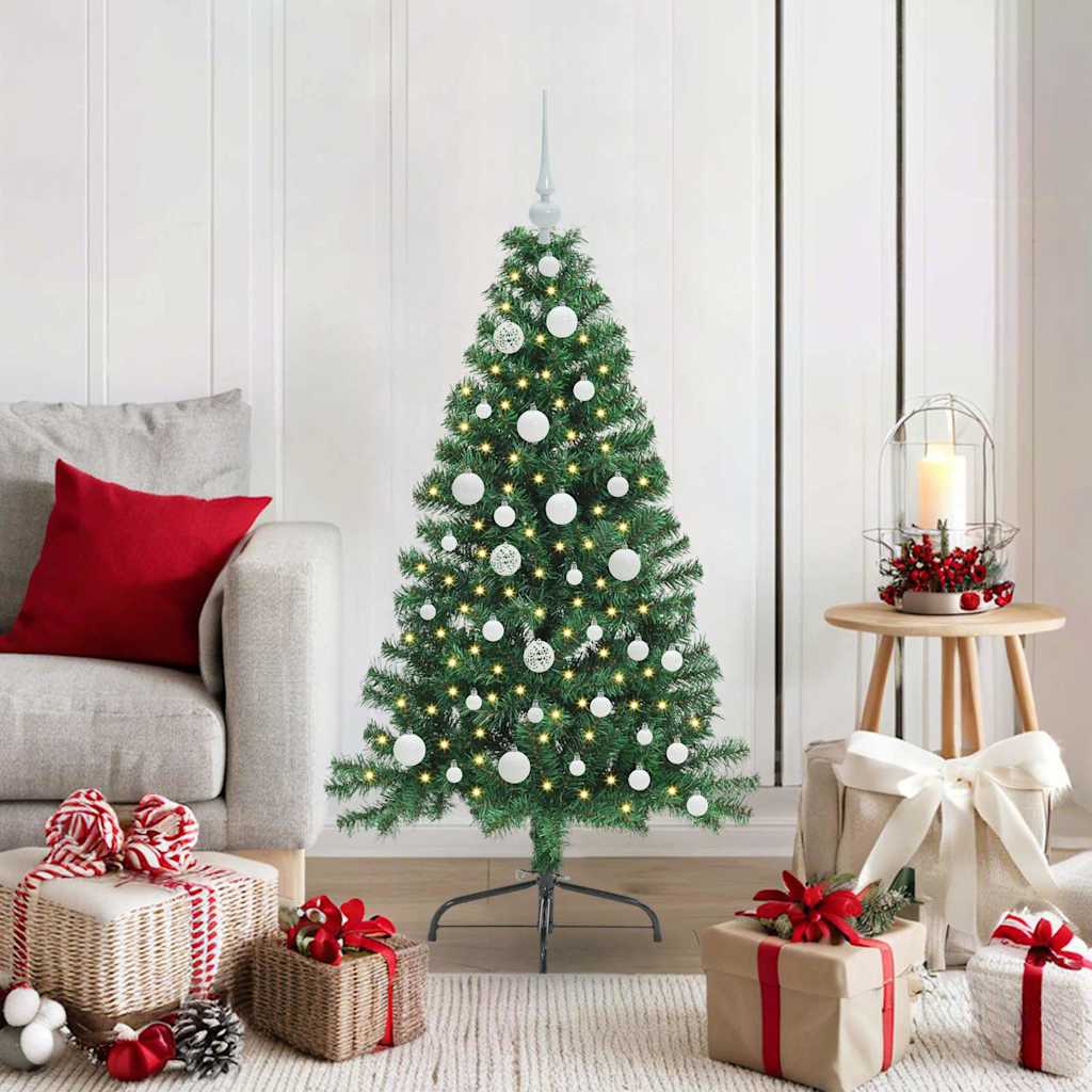 Kunstmatig Voorverlicht Kerstboom met 150 LED Groen 120 cm PVC
