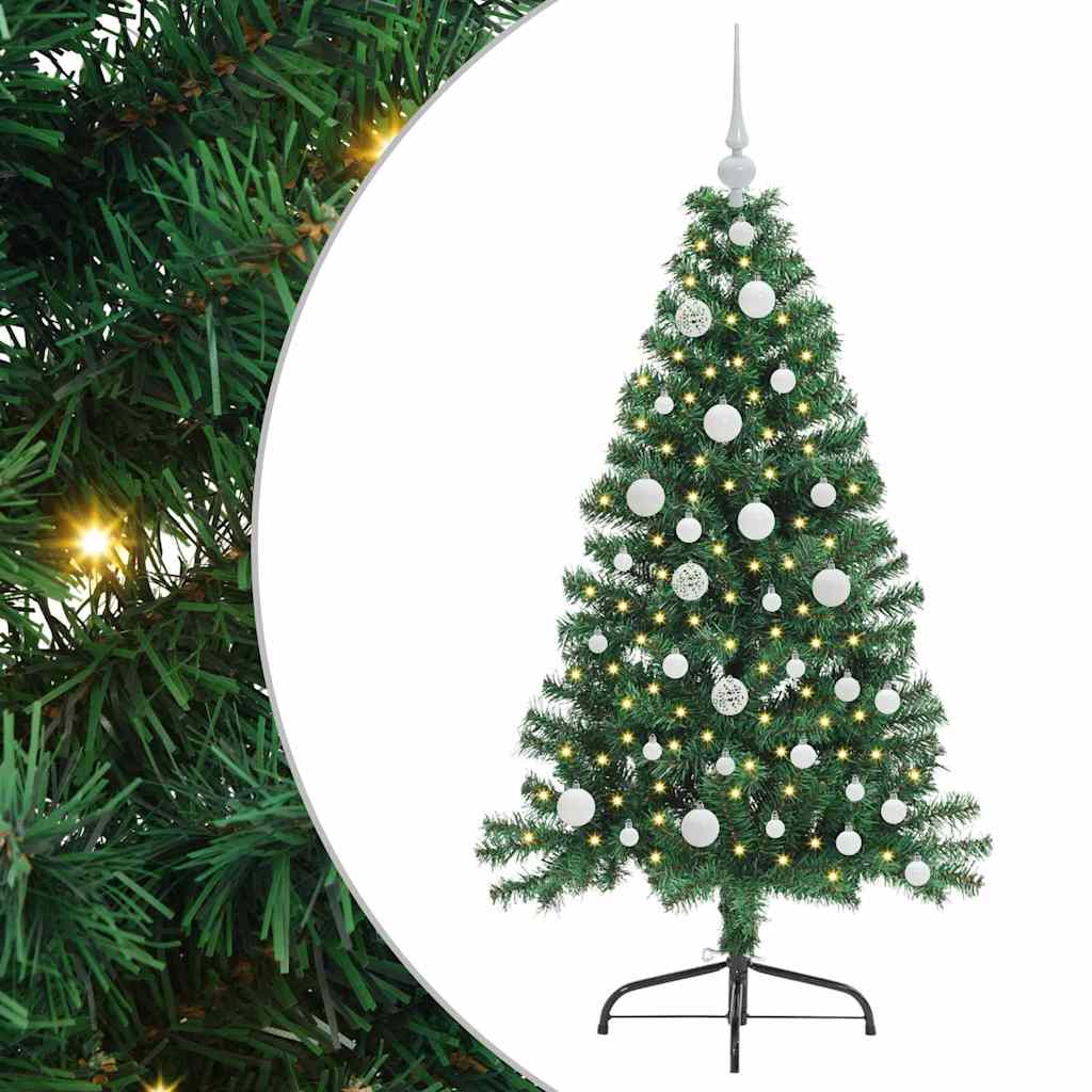 Kunstmatig Voorverlicht Kerstboom met 150 LED Groen 120 cm PVC