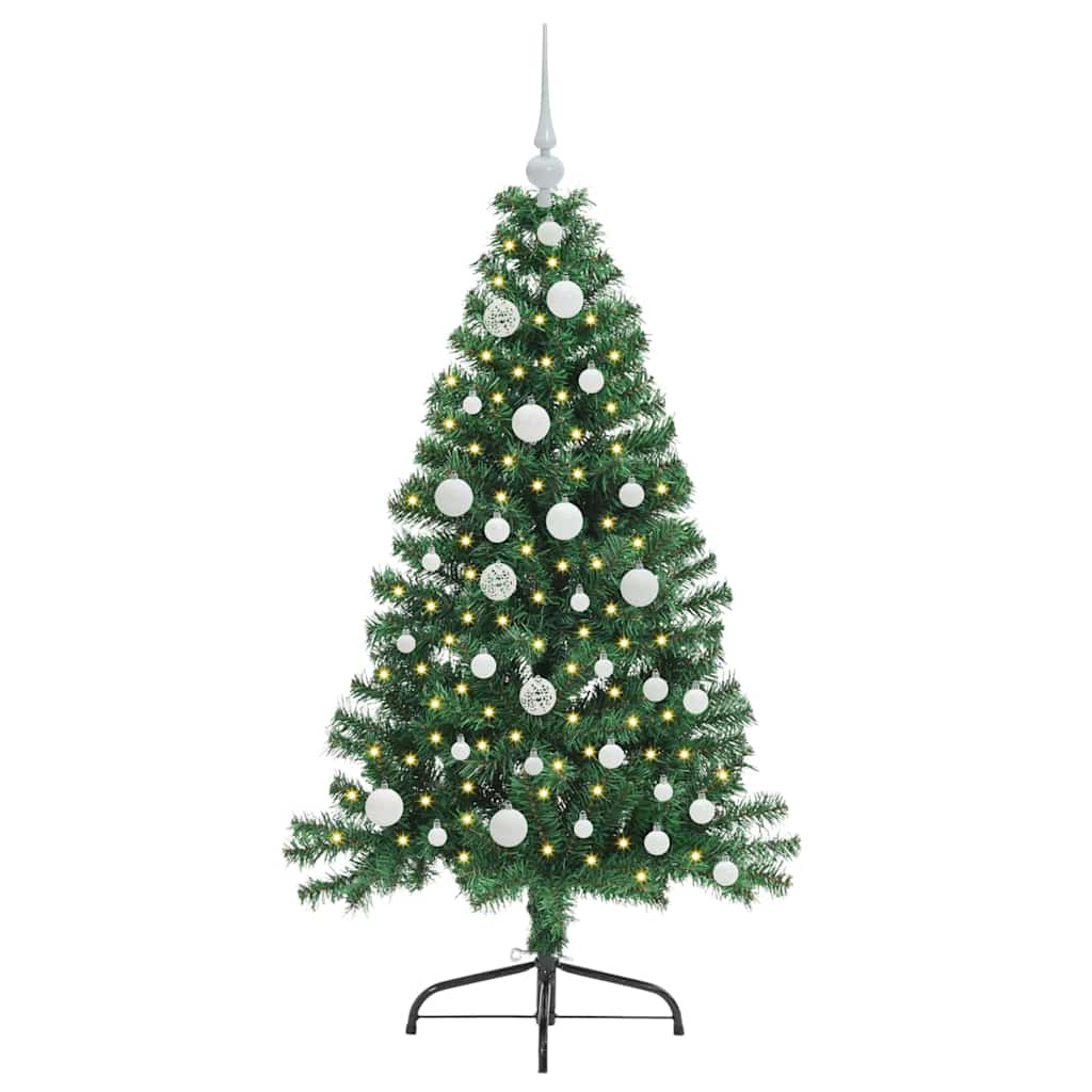 Kunstmatig Voorverlicht Kerstboom met 150 LED Groen 120 cm PVC