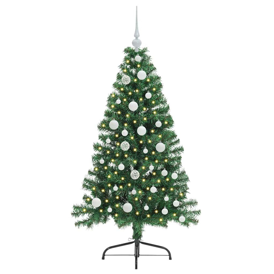 Kunstmatig Voorverlicht Kerstboom met 150 LED Groen 120 cm PVC