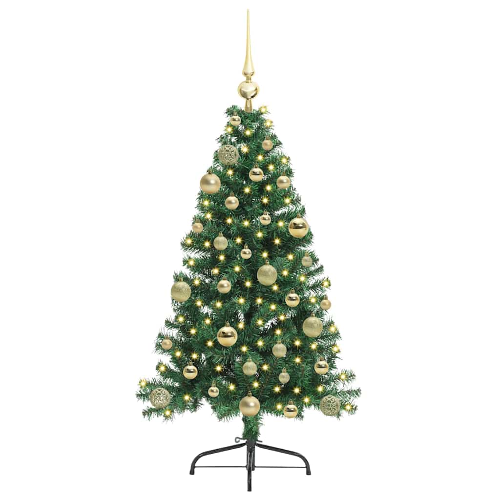 Kunstmatig Voorverlicht Kerstboom met 150 LED Groen 120 cm PVC