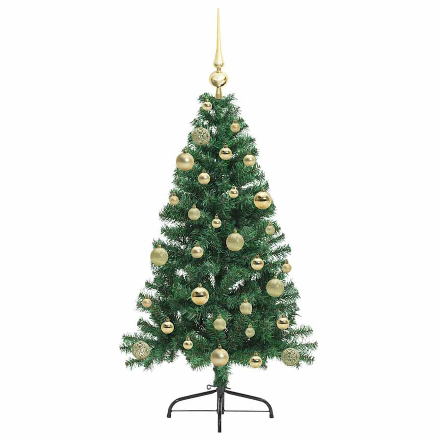 Kunstmatig Voorverlicht Kerstboom met 150 LED Groen 120 cm PVC