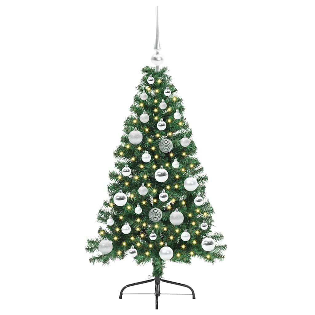 Kunstmatig Voorverlicht Kerstboom met 150 LED Groen 120 cm PVC