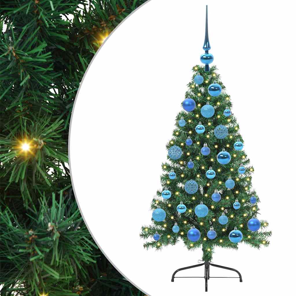 Kunstmatig Voorverlicht Kerstboom met 150 LED Groen 120 cm PVC