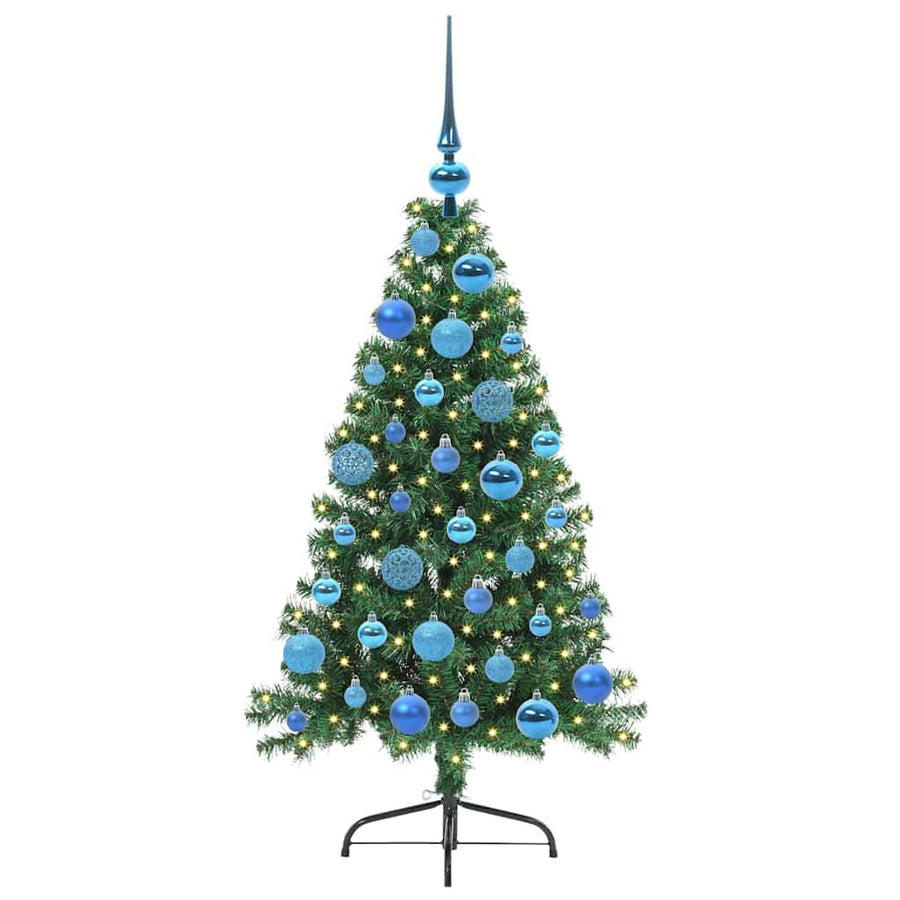 Kunstmatig Voorverlicht Kerstboom met 150 LED Groen 120 cm PVC