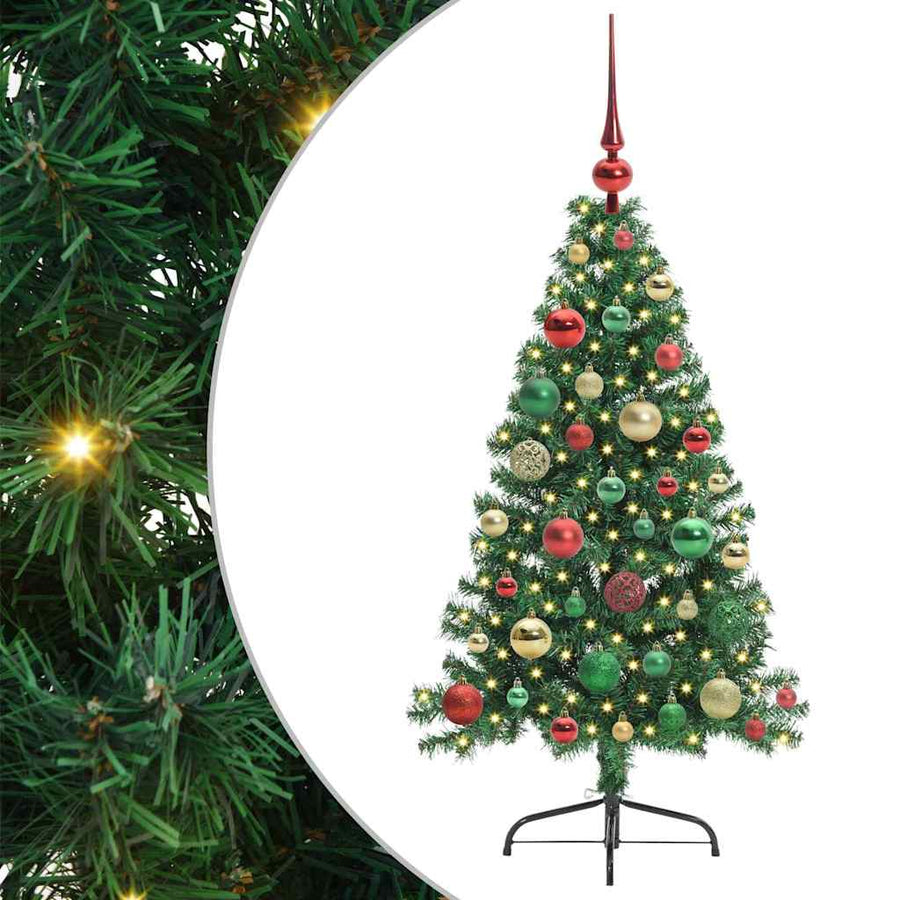 Kunstmatig Voorverlicht Kerstboom met 150 LED Groen 120 cm PVC