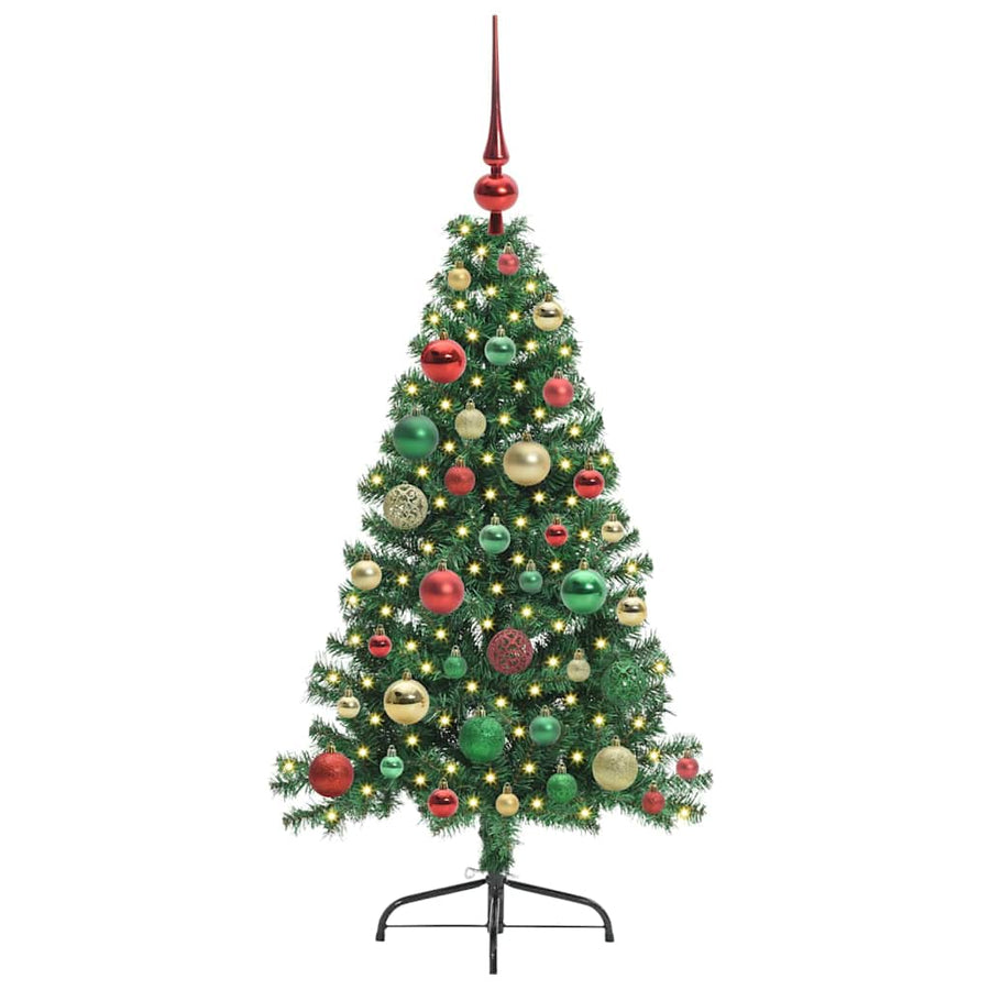 Kunstmatig Voorverlicht Kerstboom met 150 LED Groen 120 cm PVC