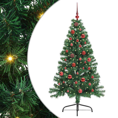 Kunstmatig Voorverlicht Kerstboom met 150 LED Groen 150 cm PVC