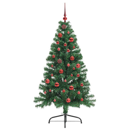 Kunstmatig Voorverlicht Kerstboom met 150 LED Groen 150 cm PVC