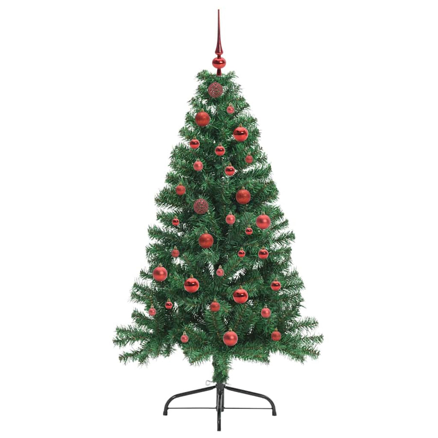 Kunstmatig Voorverlicht Kerstboom met 150 LED Groen 150 cm PVC