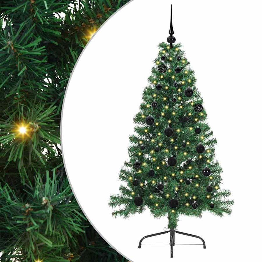 Kunstmatig Voorverlicht Kerstboom met 150 LED Groen 150 cm PVC