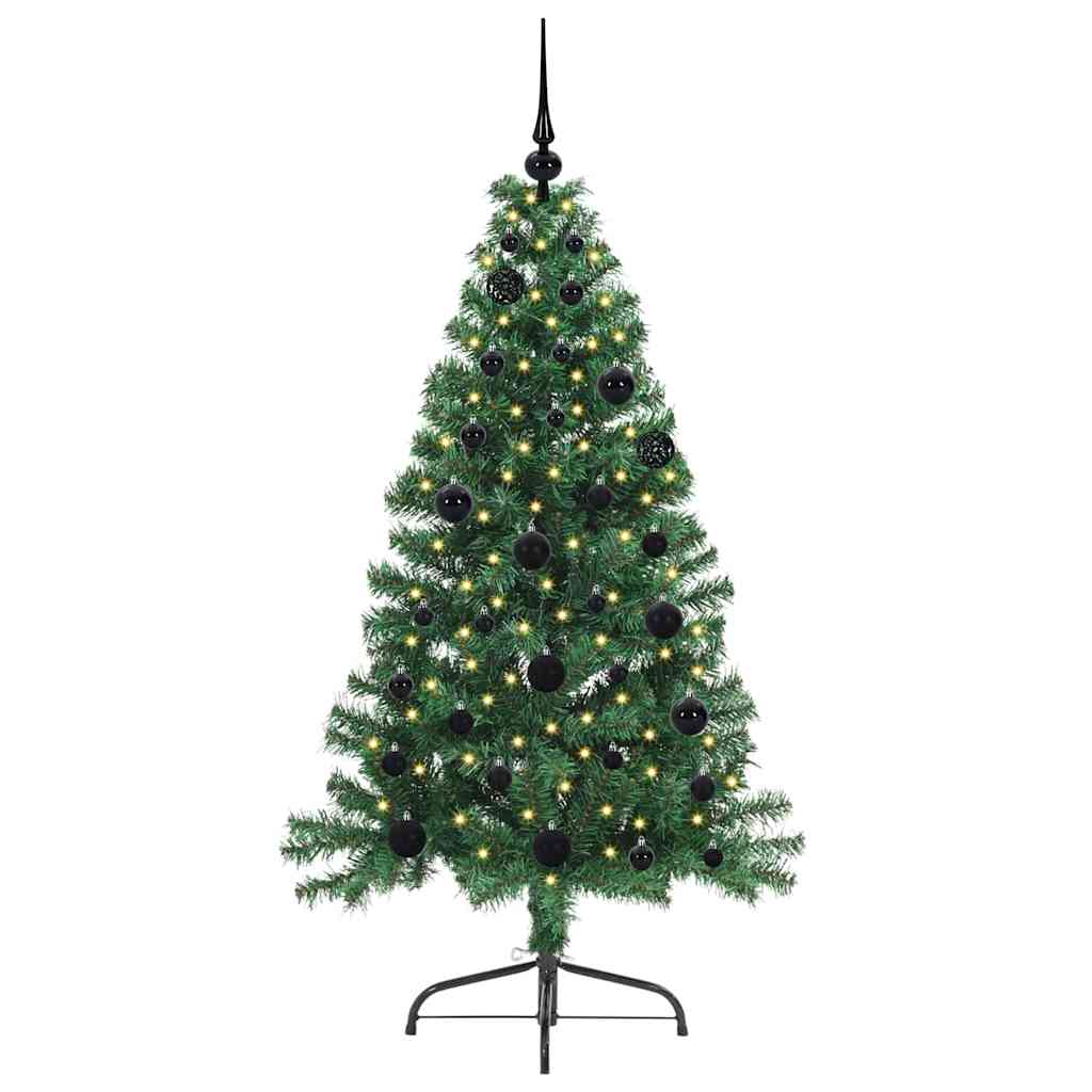 Kunstmatig Voorverlicht Kerstboom met 150 LED Groen 150 cm PVC