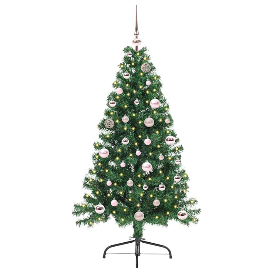 Kunstmatig Voorverlicht Kerstboom met 150 LED Groen 150 cm PVC