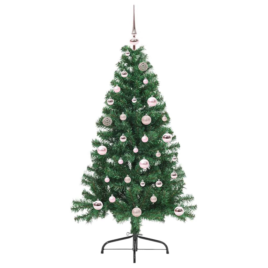 Kunstmatig Voorverlicht Kerstboom met 150 LED Groen 150 cm PVC