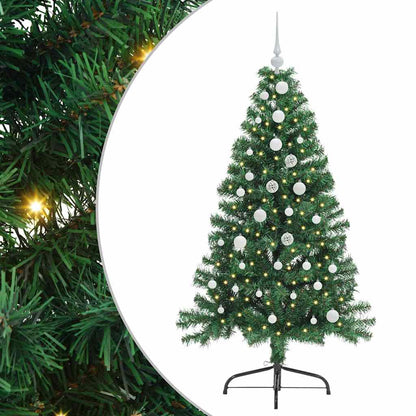 Kunstmatig Voorverlicht Kerstboom met 150 LED Groen 150 cm PVC