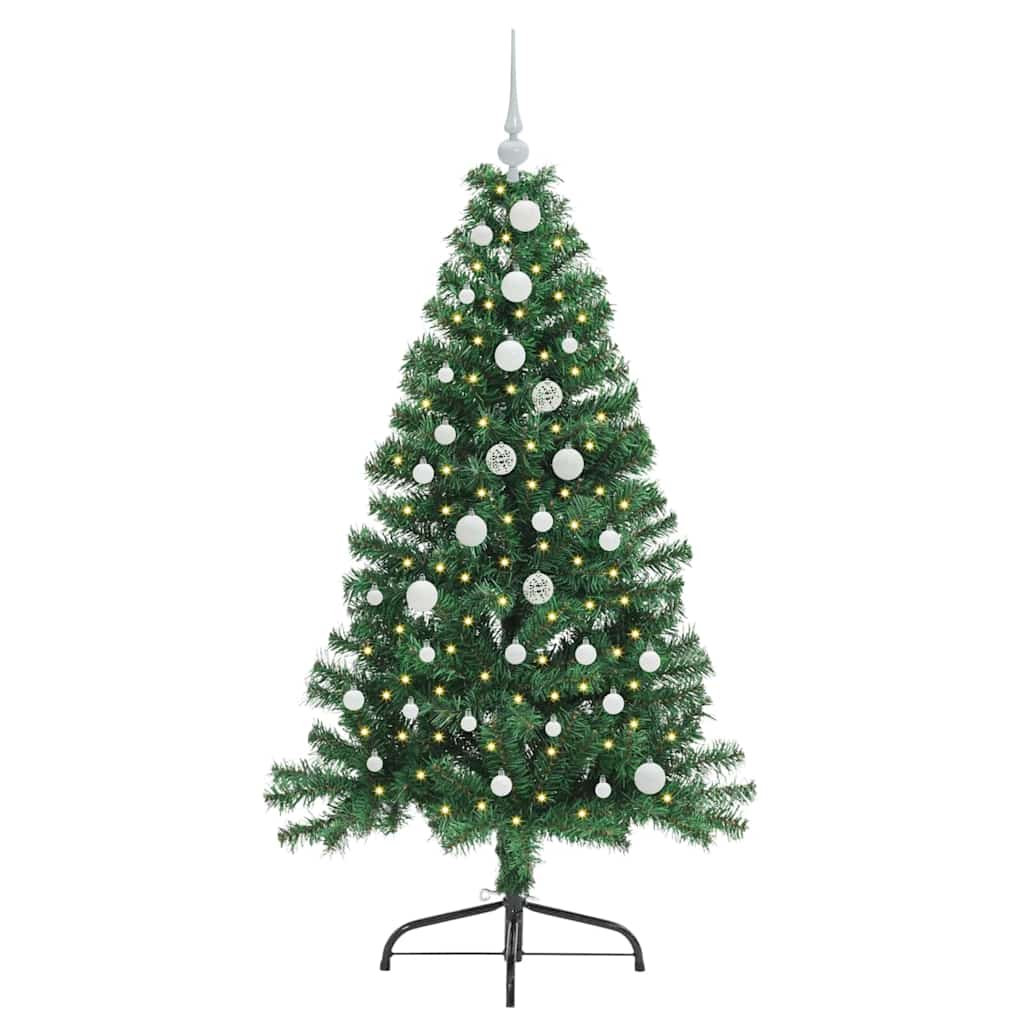 Kunstmatig Voorverlicht Kerstboom met 150 LED Groen 150 cm PVC