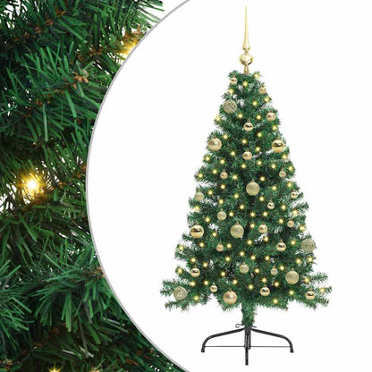 Kunstmatig Voorverlicht Kerstboom met 150 LED Groen 150 cm PVC