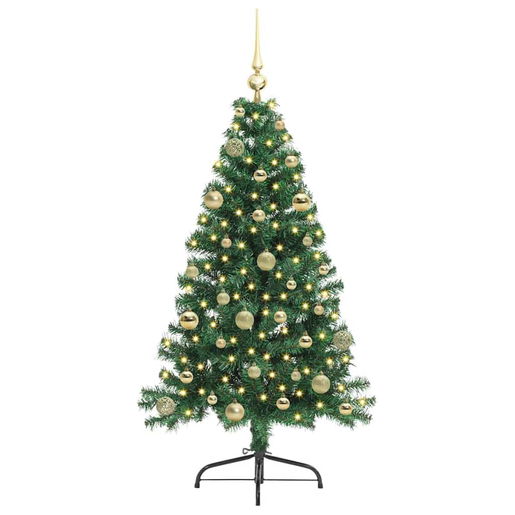 Kunstmatig Voorverlicht Kerstboom met 150 LED Groen 150 cm PVC