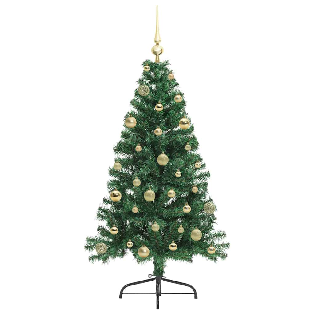 Kunstmatig Voorverlicht Kerstboom met 150 LED Groen 150 cm PVC