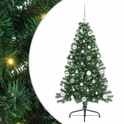 Kunstmatig Voorverlicht Kerstboom met 150 LED Groen 150 cm PVC