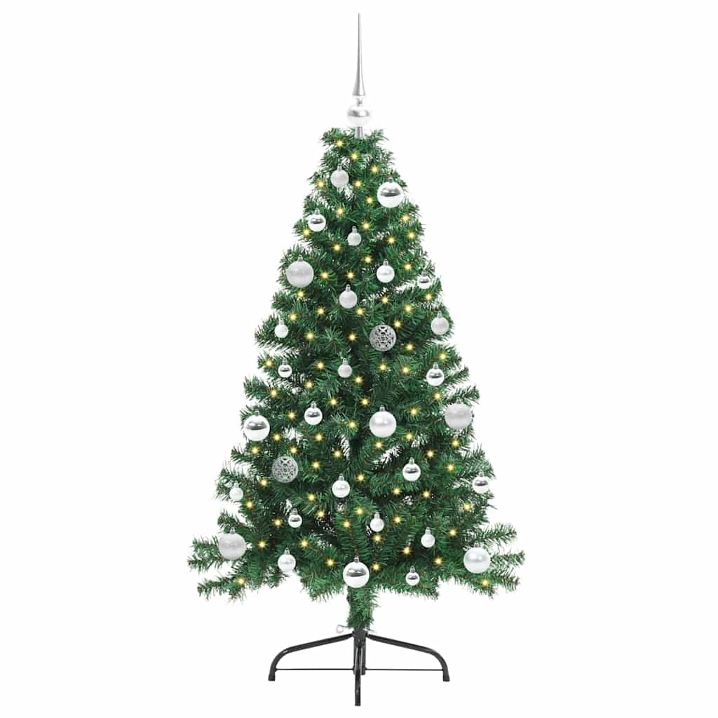 Kunstmatig Voorverlicht Kerstboom met 150 LED Groen 150 cm PVC