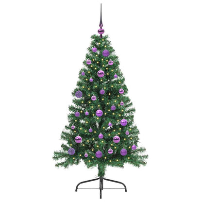 Kunstmatig Voorverlicht Kerstboom met 150 LED Groen 150 cm PVC