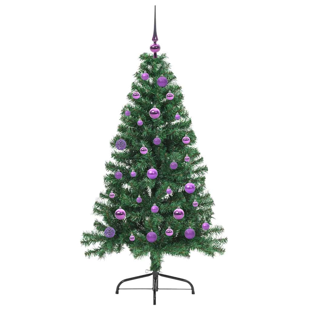 Kunstmatig Voorverlicht Kerstboom met 150 LED Groen 150 cm PVC
