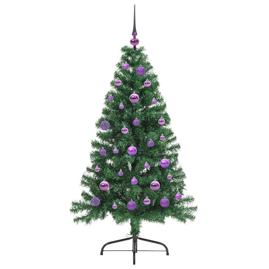 Kunstmatig Voorverlicht Kerstboom met 150 LED Groen 150 cm PVC